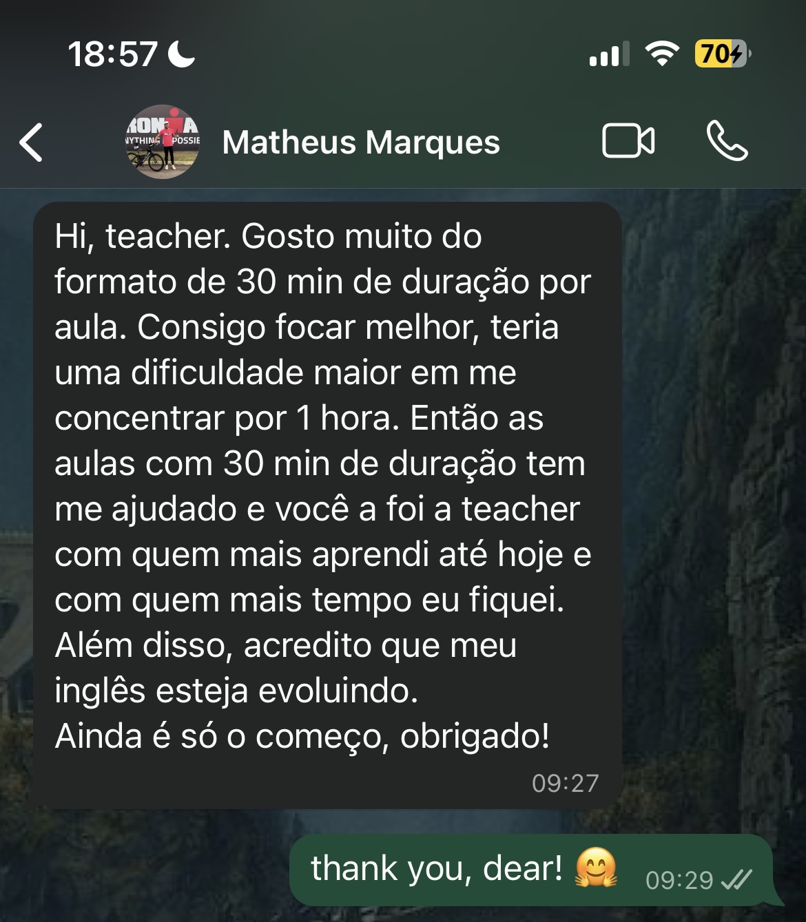 Feedback aluno 4